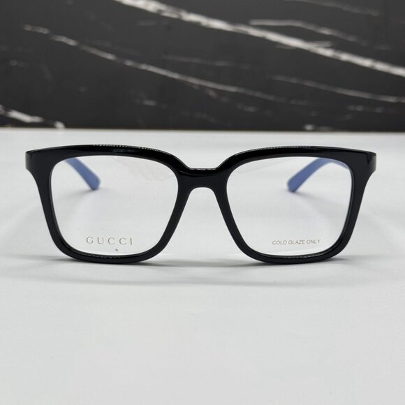 NEW GG1738O 004 GUCCI EYEGLASSES BLACK/BLUE MEN EYEWEAR GUCCI - Picture 3 of 11